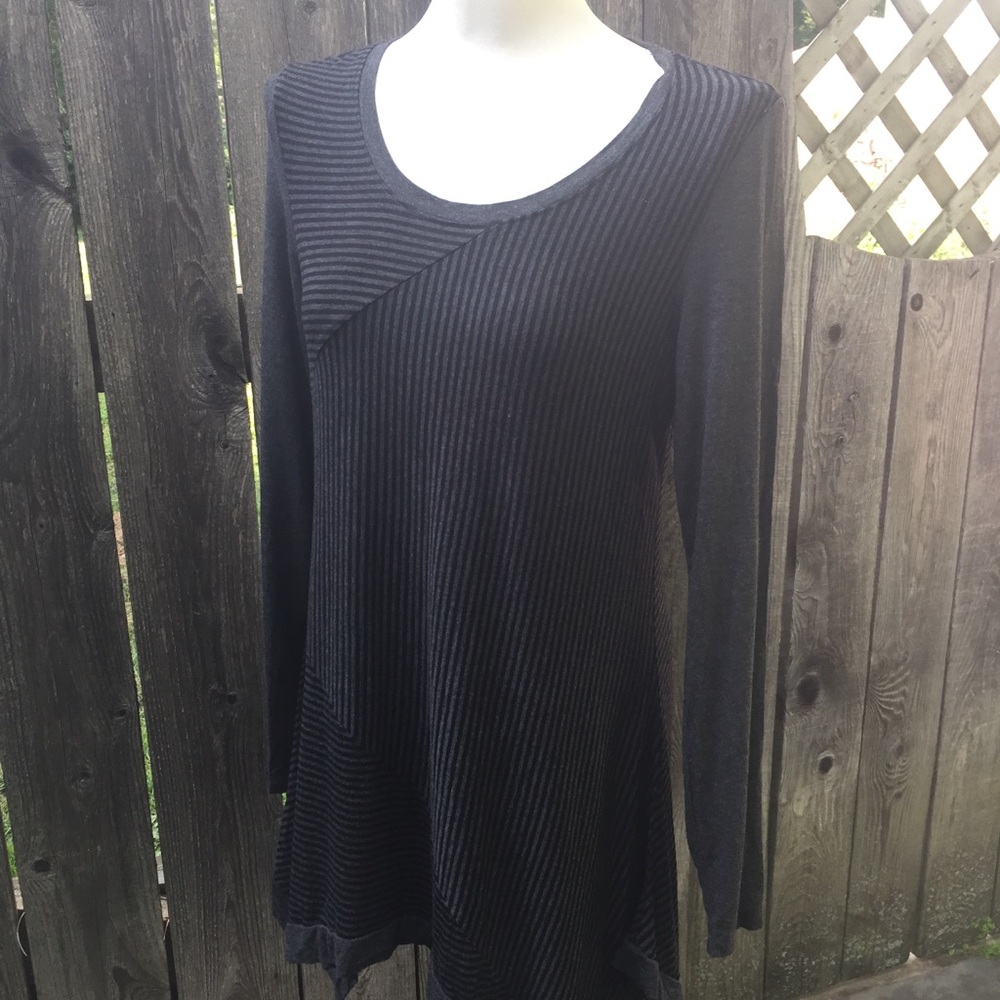Philosophy Striped Shark Bite Hem Tunic